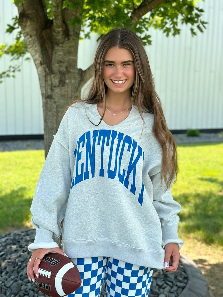 Kentucky Split Neck Sweatshirt