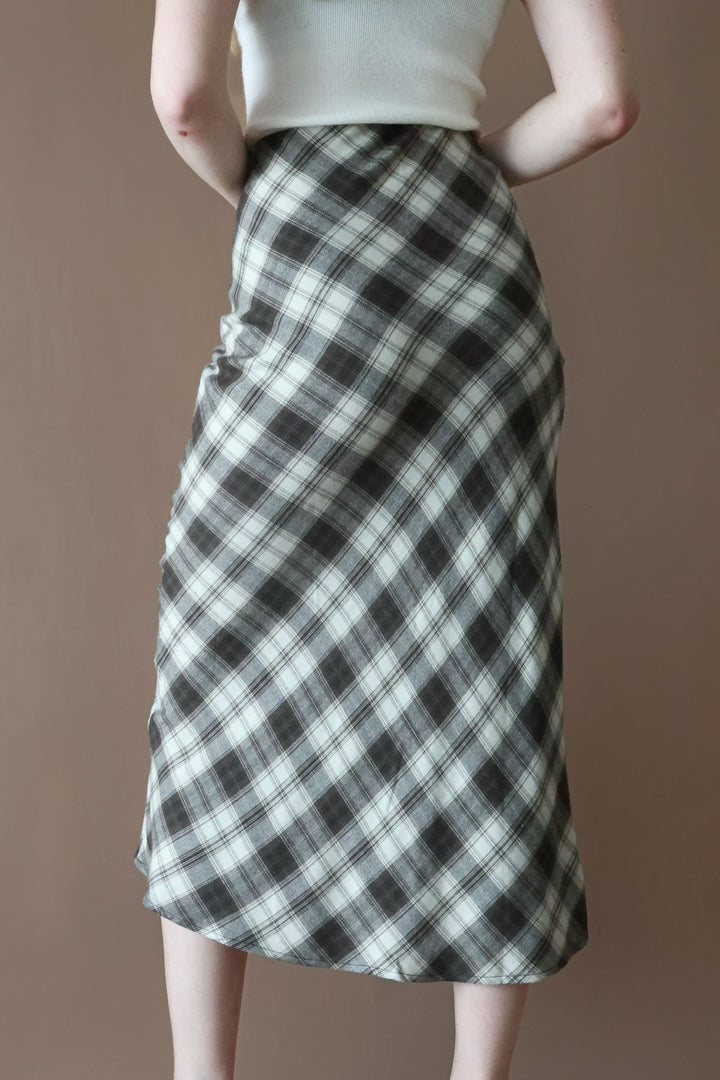 Europa Plaid Skirt-(FINAL SALE)