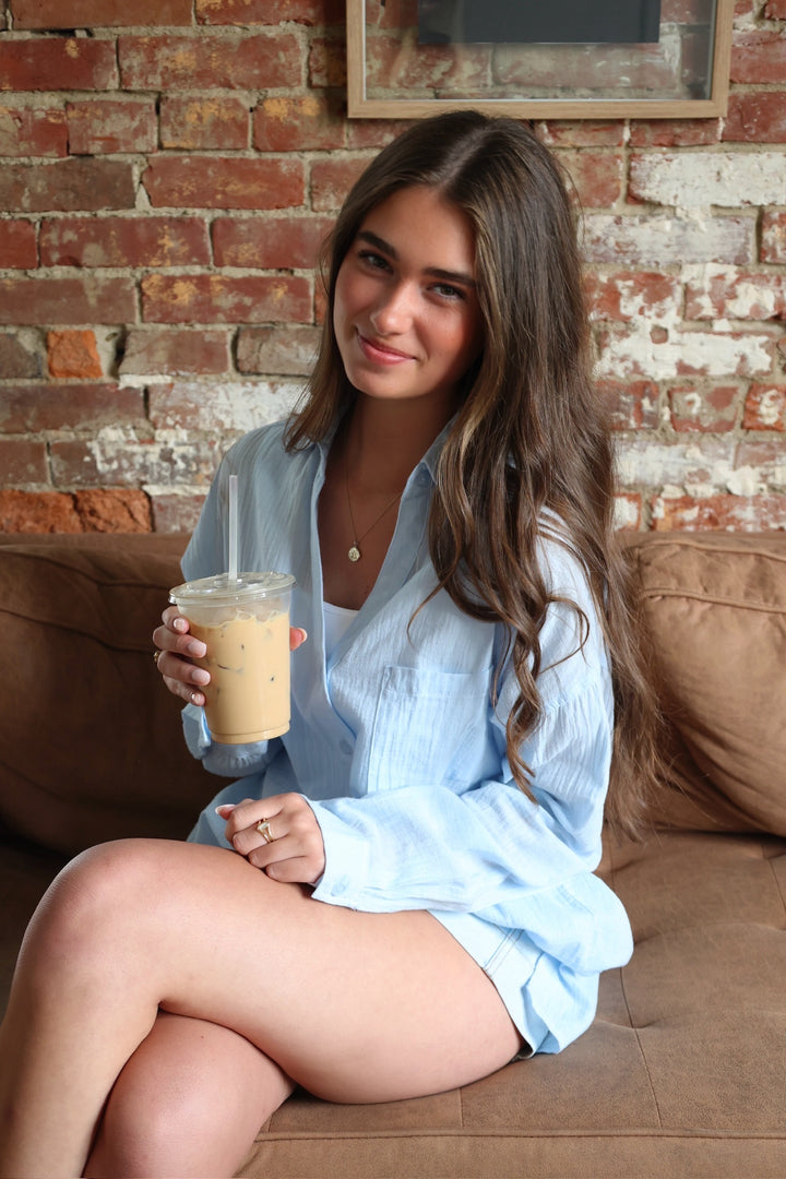 Closet Cotton Shirt- Sky Blue