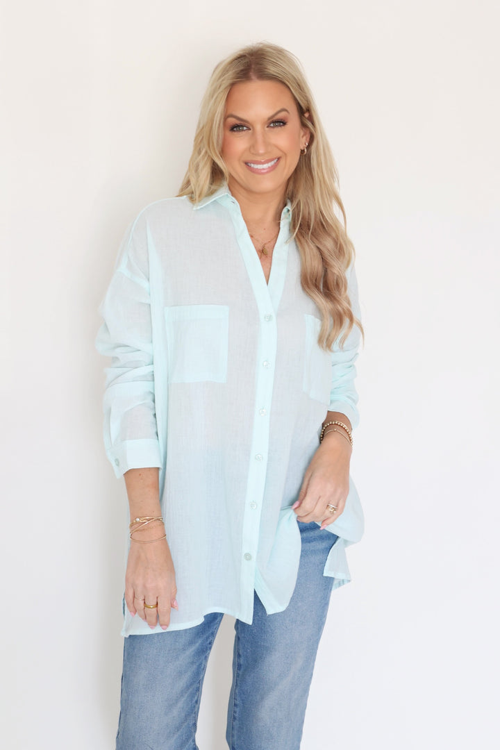 Closet Cotton Shirt- Mint