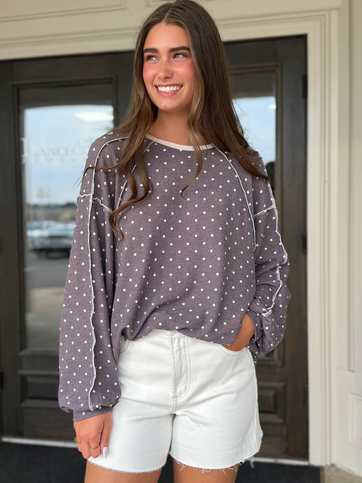 Mocha Polka Top