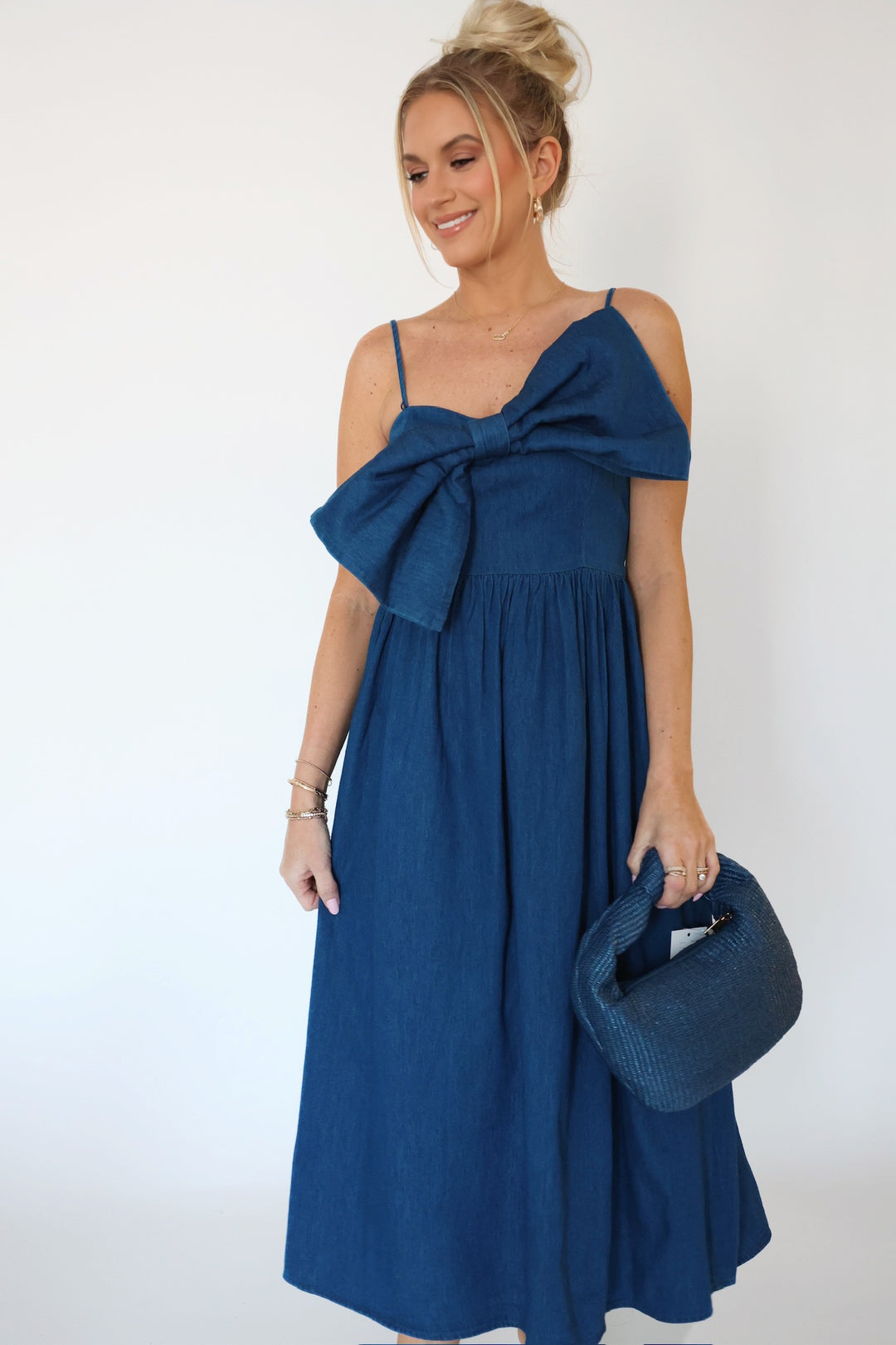 Miss Americana Bow Midi Dress (FINAL SALE)