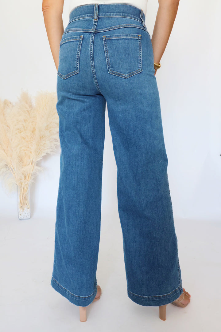 SPANX Seamed Front Wide Leg Jeans (FINAL SALE)