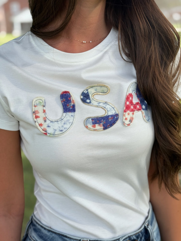 USA Patchwork Tee