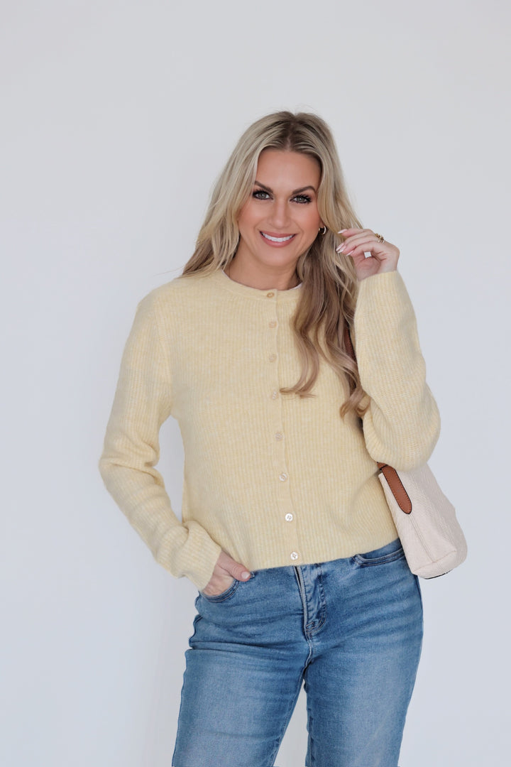 Medina Cardigan- Custard