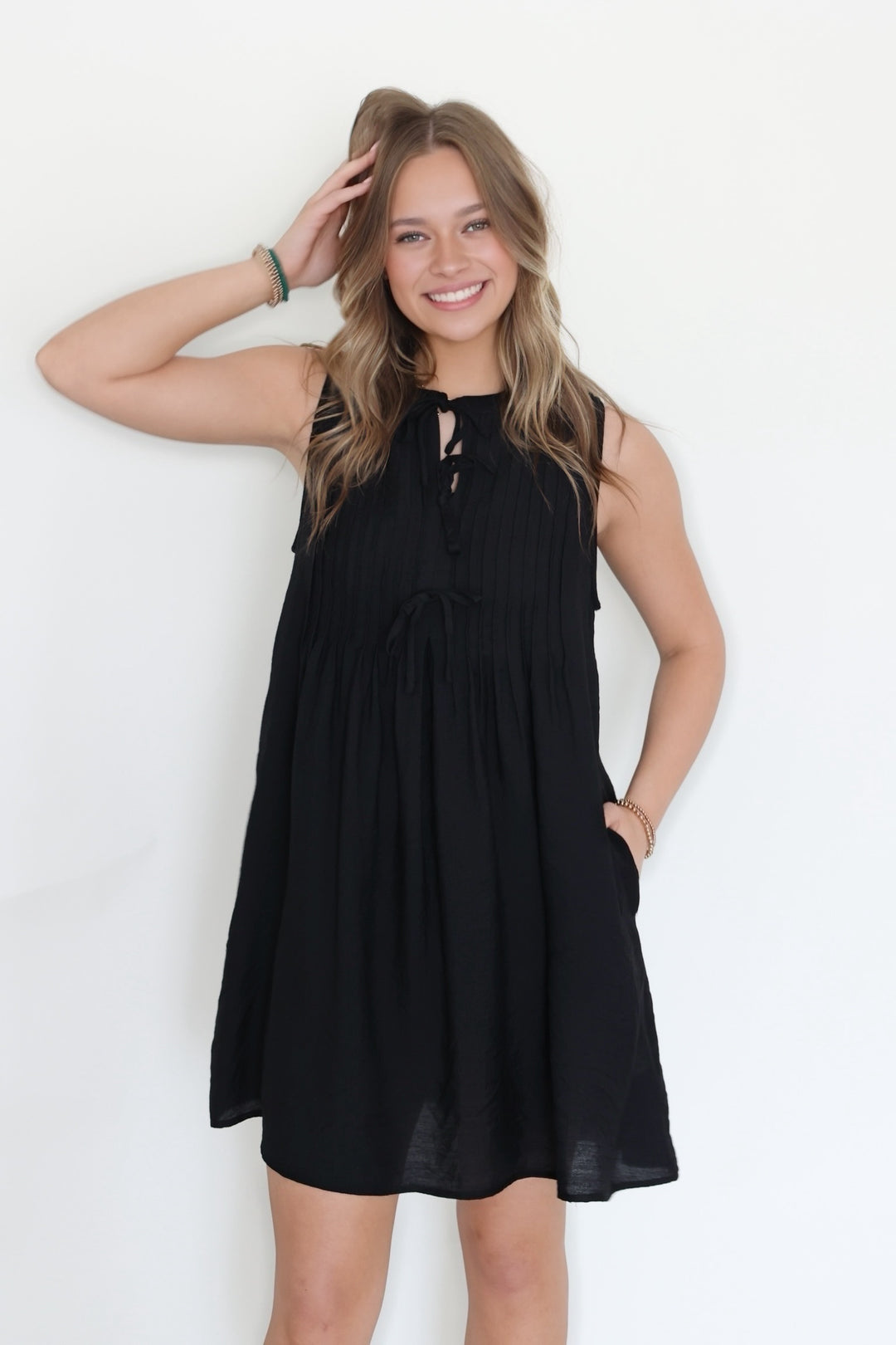 Cameron Tie Front Mini Dress