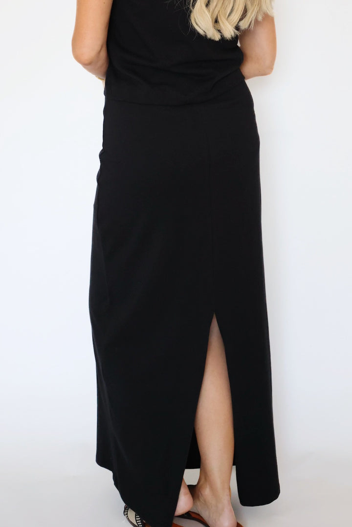 Gail Midi Skirt - True Black
