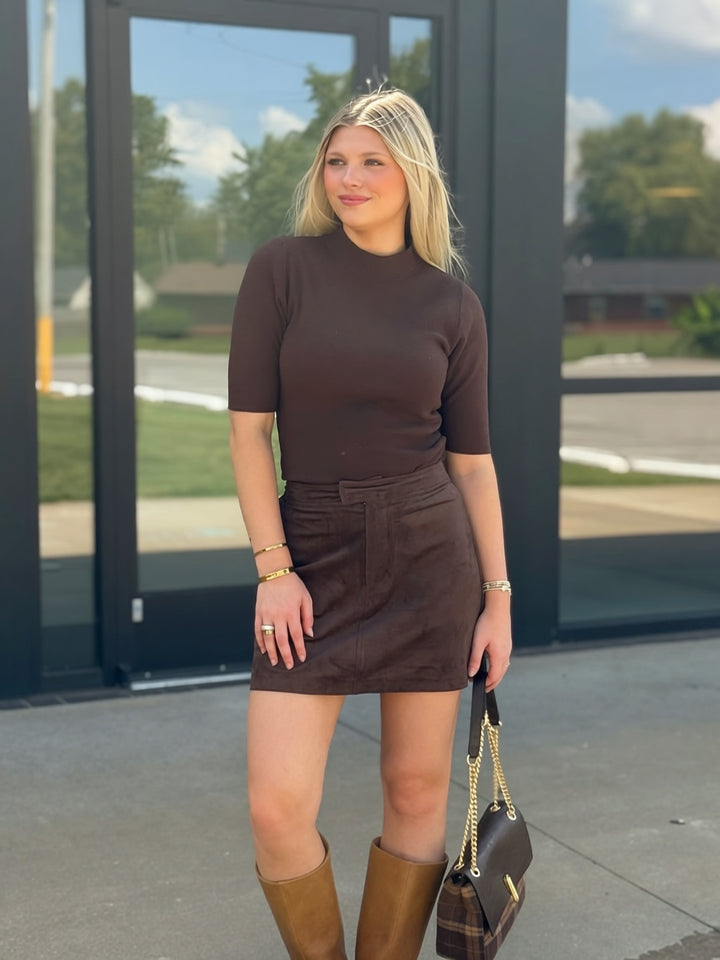 Alli Top- Chocolate