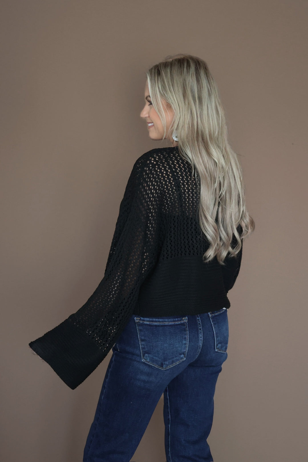 Michelle Cardigan - Black_(FINAL SALE)