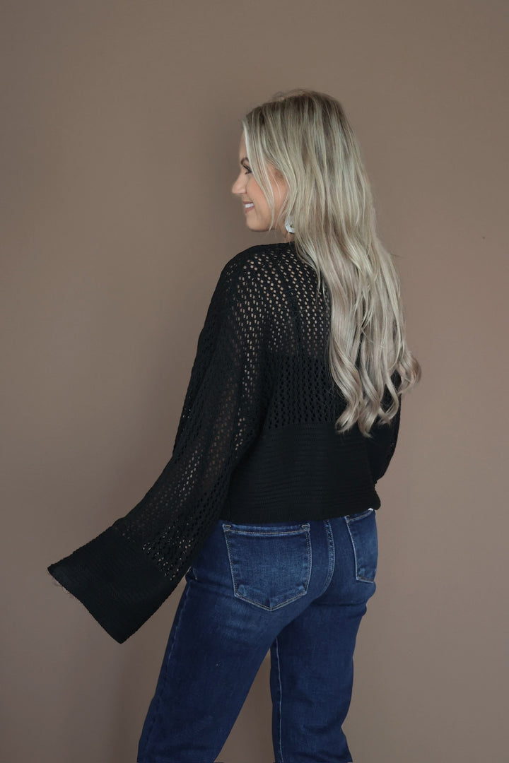 Michelle Cardigan - Black_(FINAL SALE)
