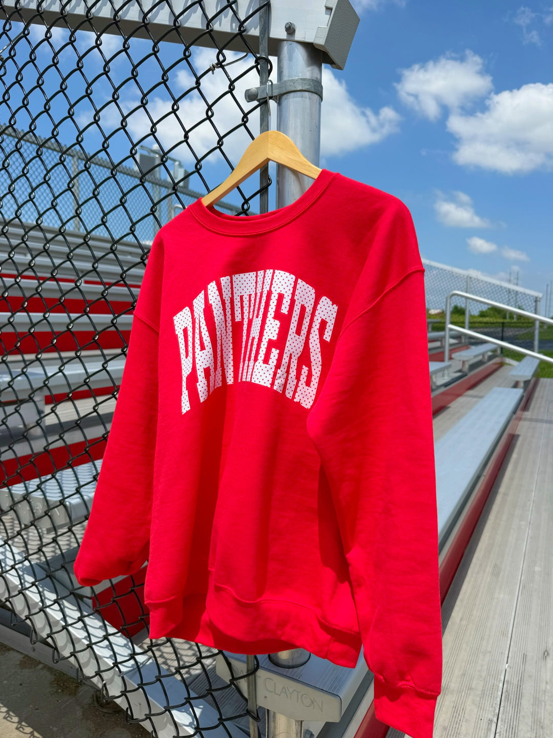 Polka Dot Team Sweatshirt- PANTHERS