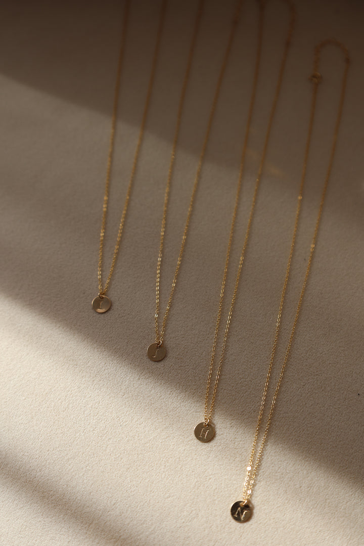 Gold Filled Initial Necklace