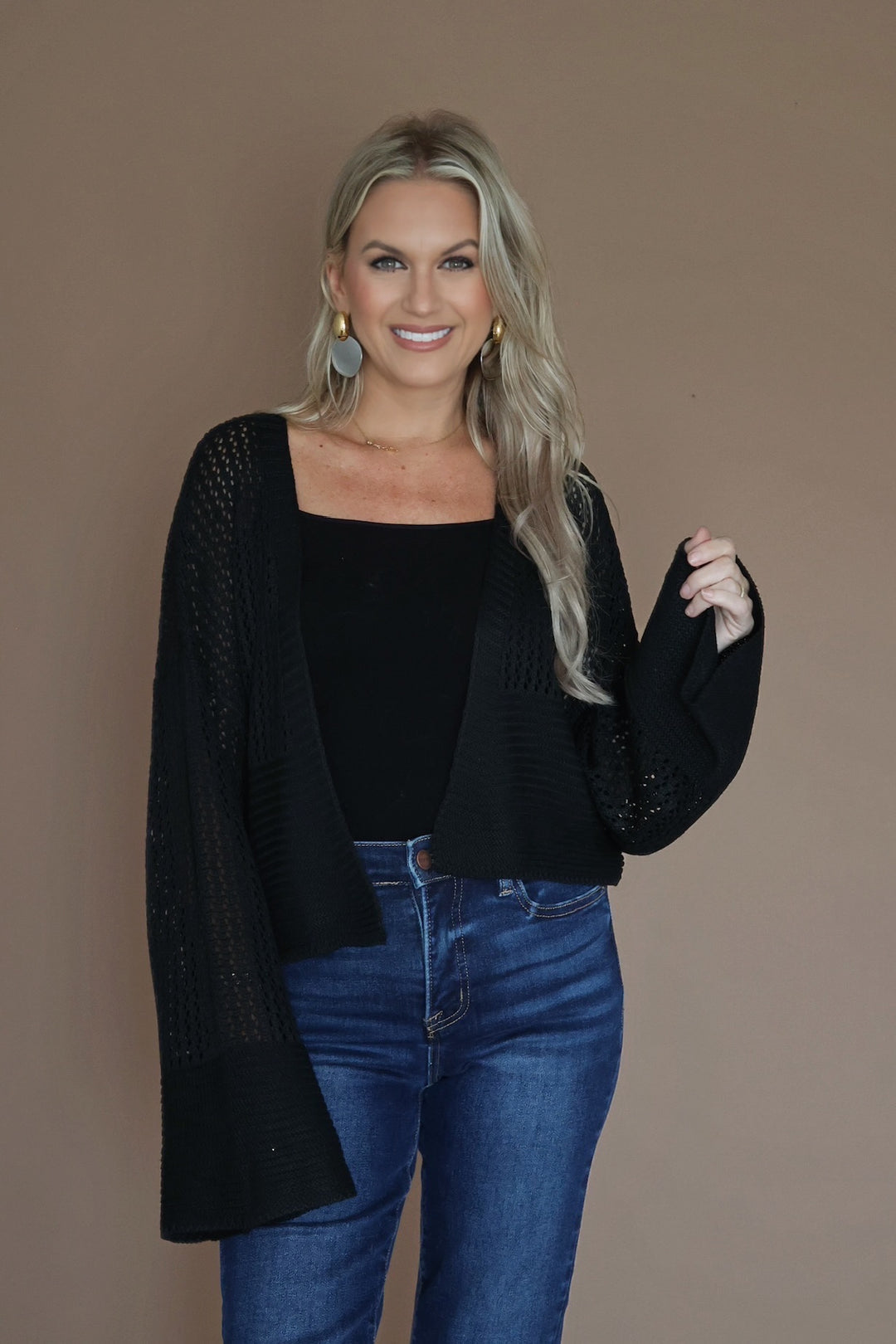 Michelle Cardigan - Black_(FINAL SALE)