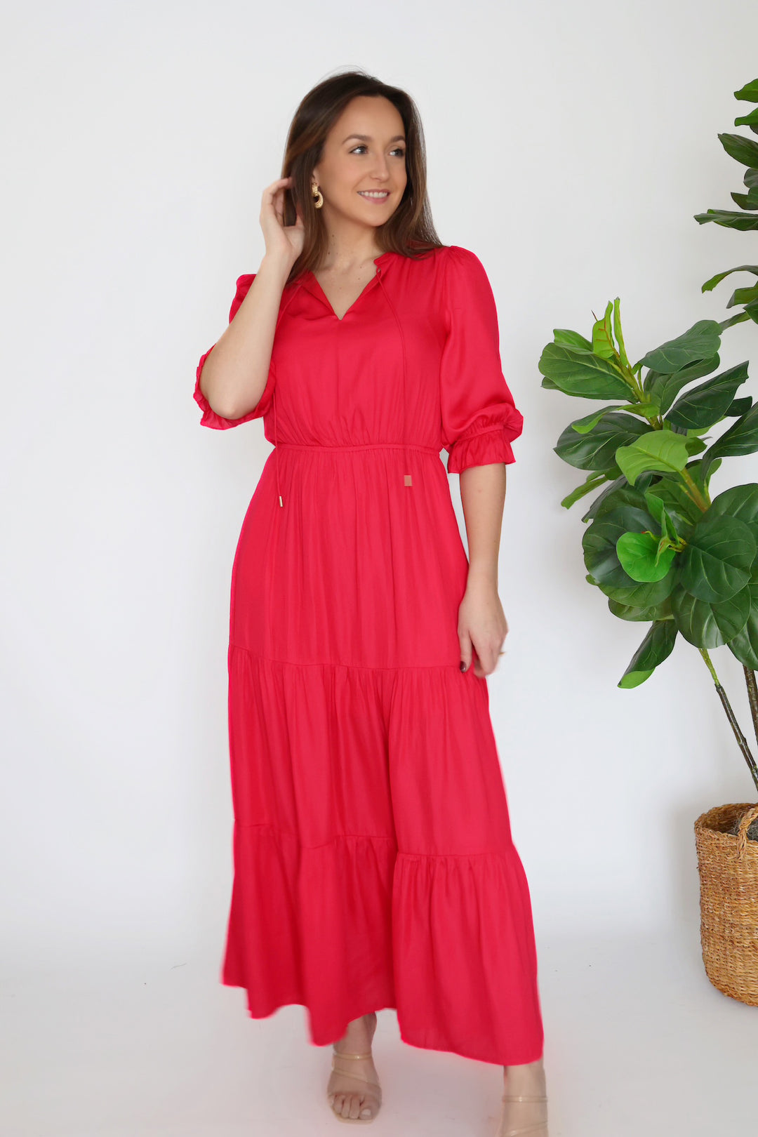 Rory Maxi Dress- Cherry (FINAL SALE)