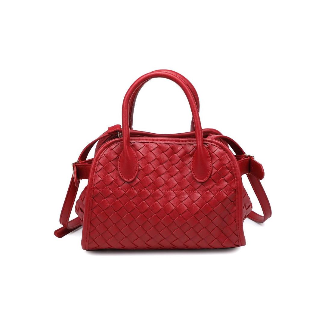 Kristie Woven Handbag- Red