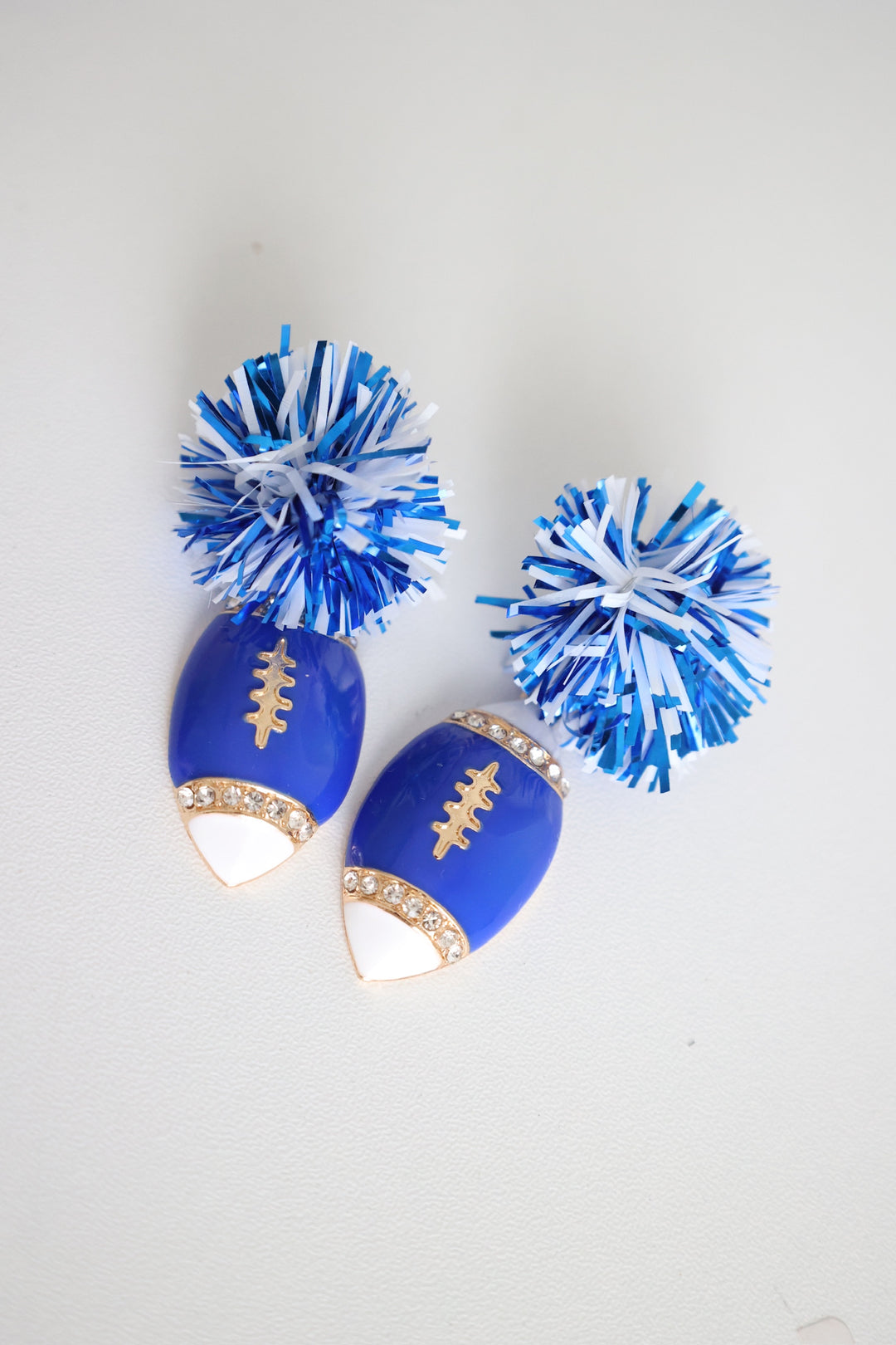Pom Pom Football Earrings