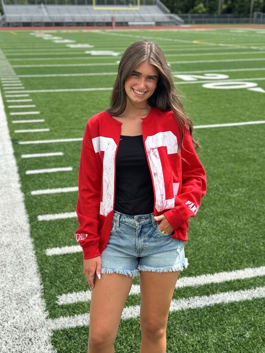 #1 Fan Cardigan- Panthers