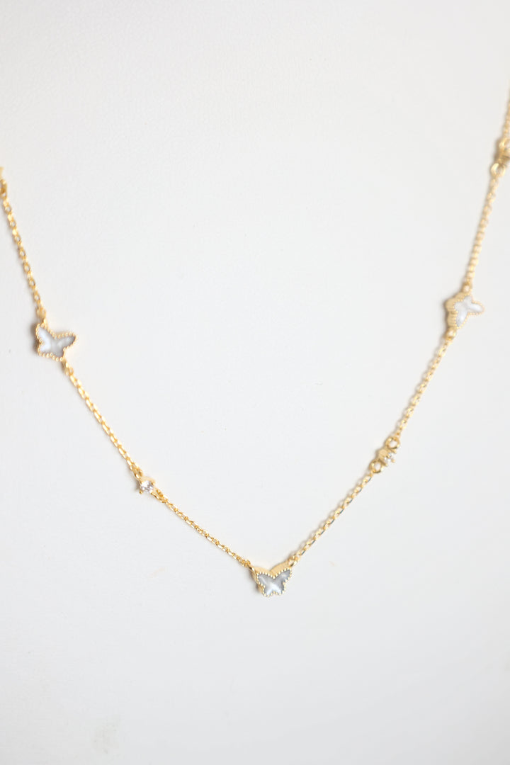 Enamel Butterfly Necklace