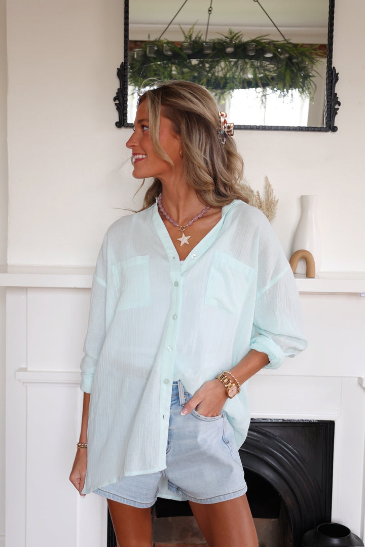 Closet Cotton Shirt- Mint
