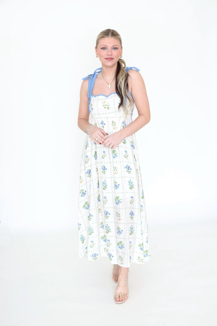 Nicole Tile Printed Midi Dress