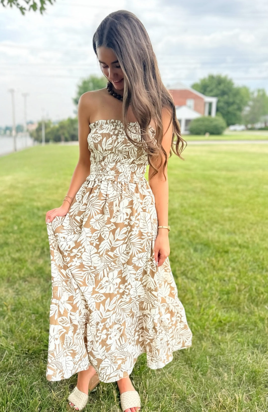 Maui Strapless Midi Dress