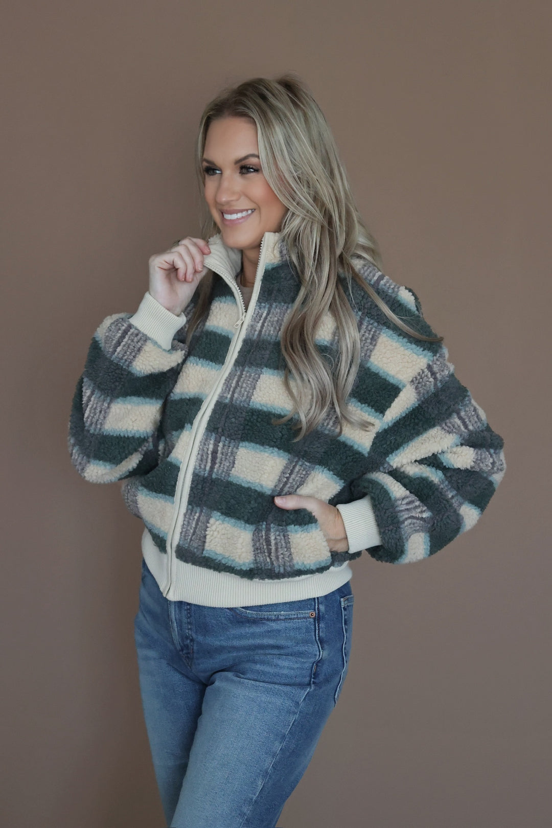 Macy Sherpa Jacket-(FINAL SALE)
