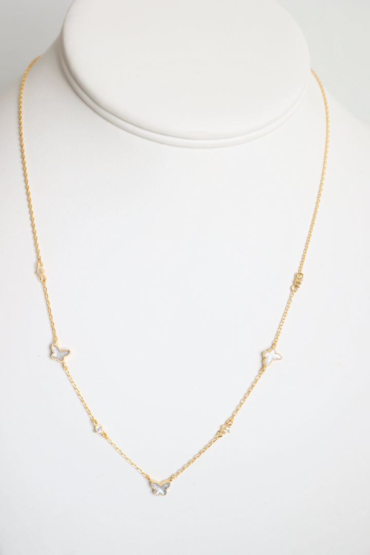 Enamel Butterfly Necklace