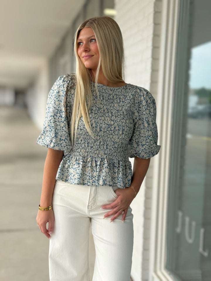 Jardin Smocked Top