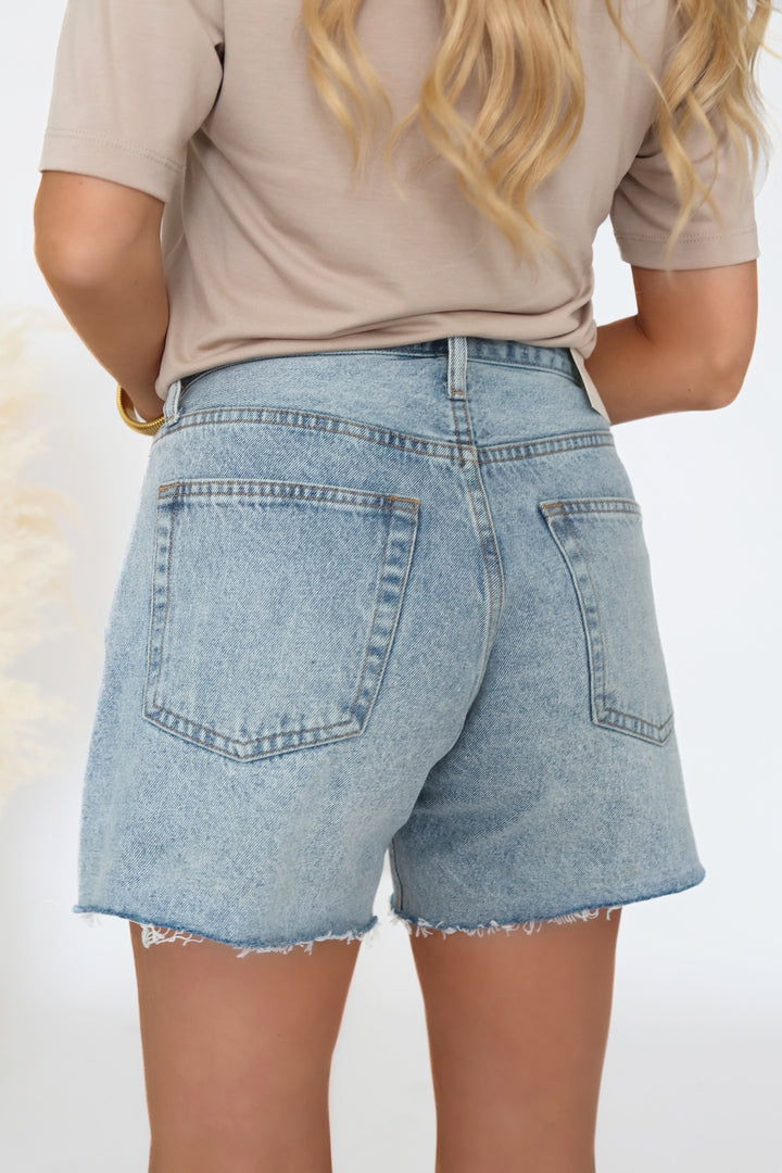 Everyday Hi Rise Denim Short - Sun Bleached Indigo (FINAL SALE)