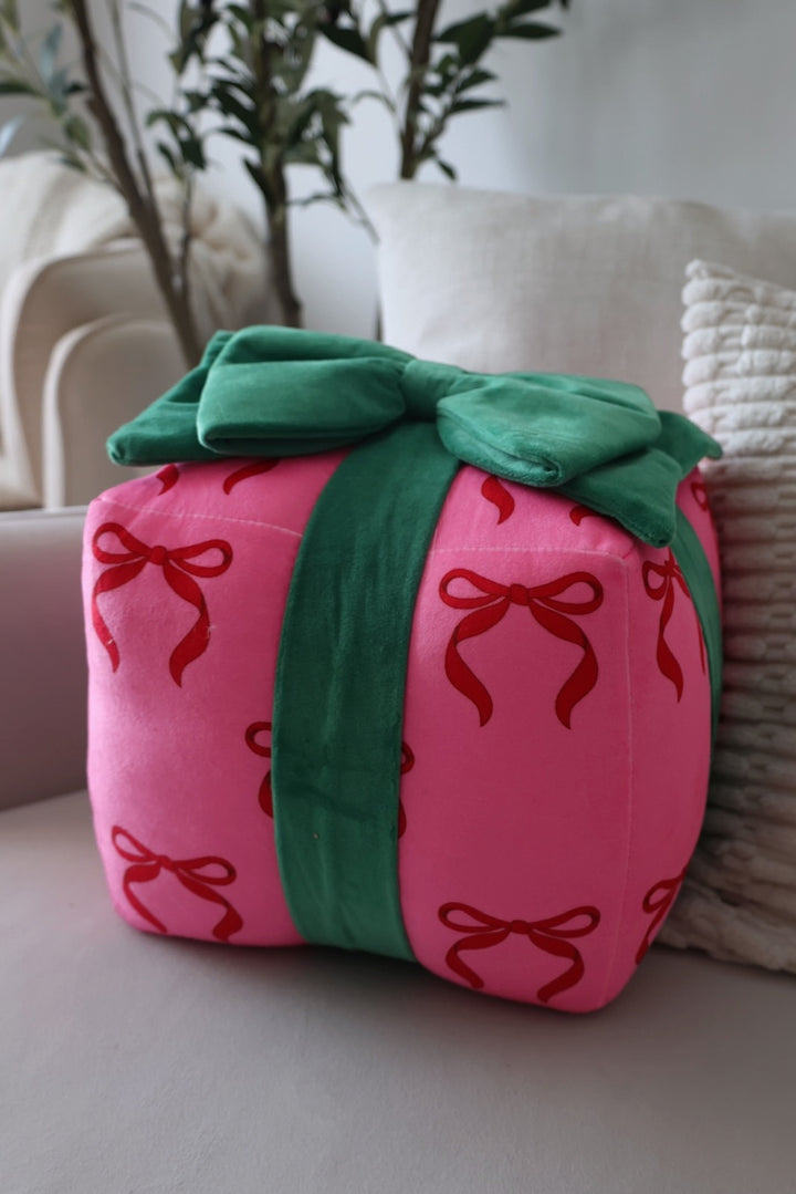 Bow Gift Box Pillow