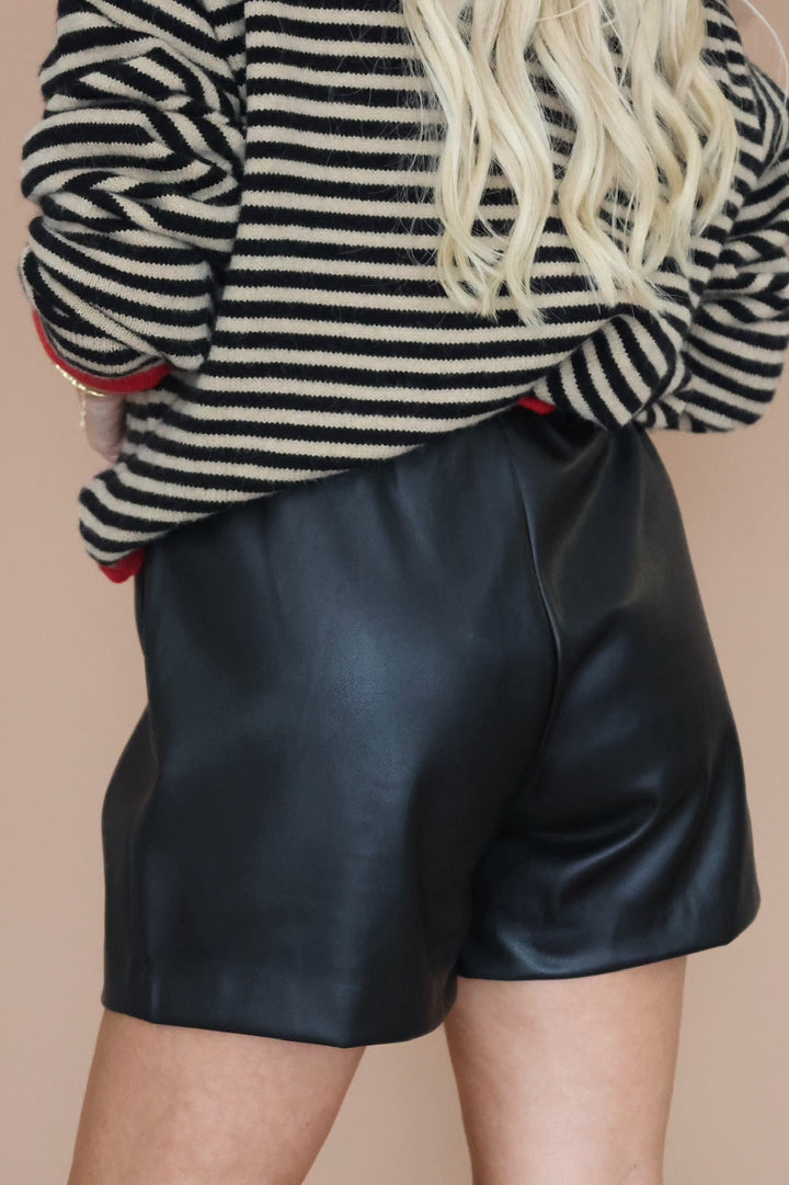 Follow Me Around Shorts- Black-(FINAL SALE)