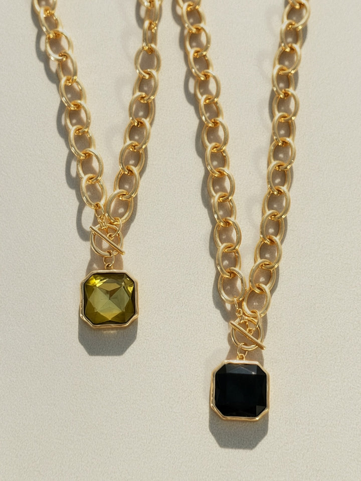 Along The Square Necklace