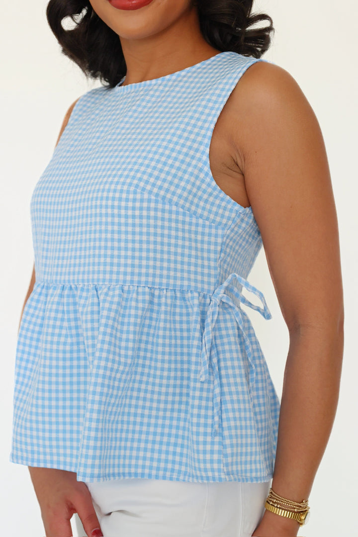 Liza Gingham Top