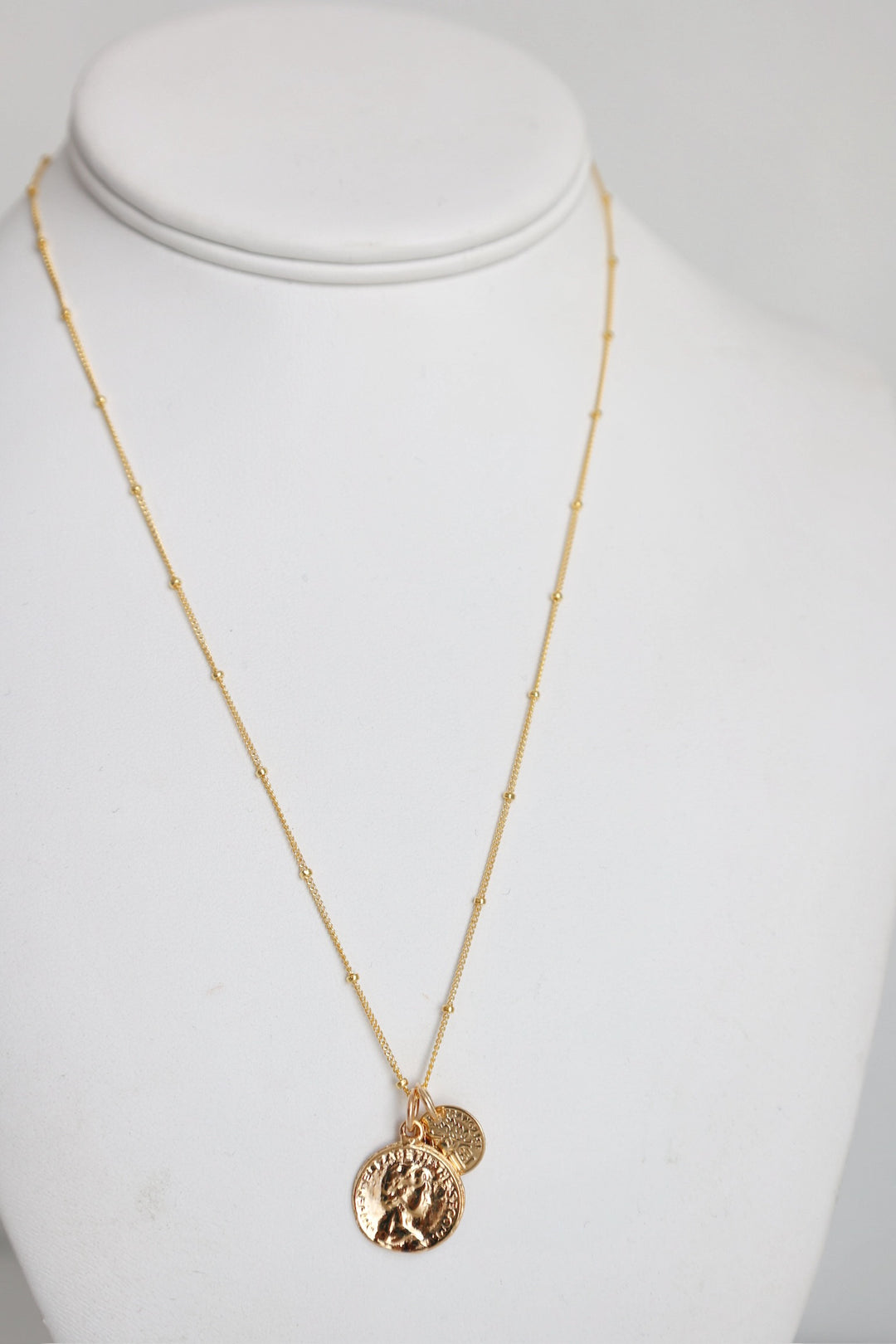 Coin Charm Necklace- Gold Filled