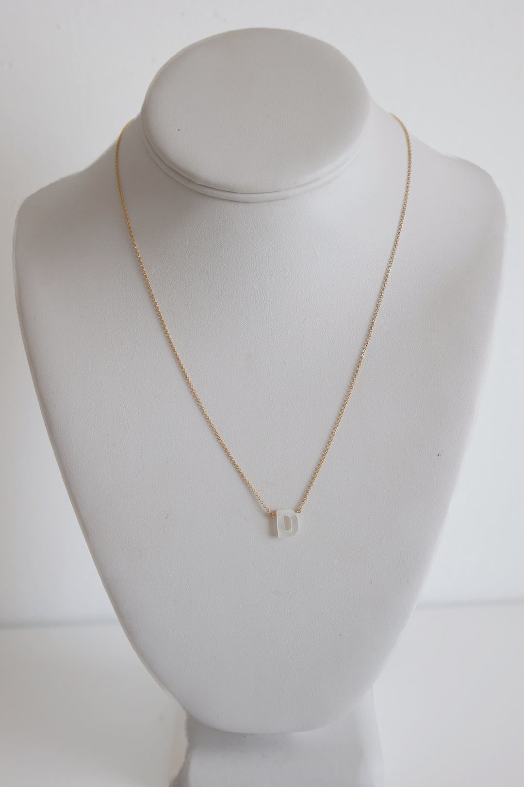 Mother Of Pearl Initial Necklace