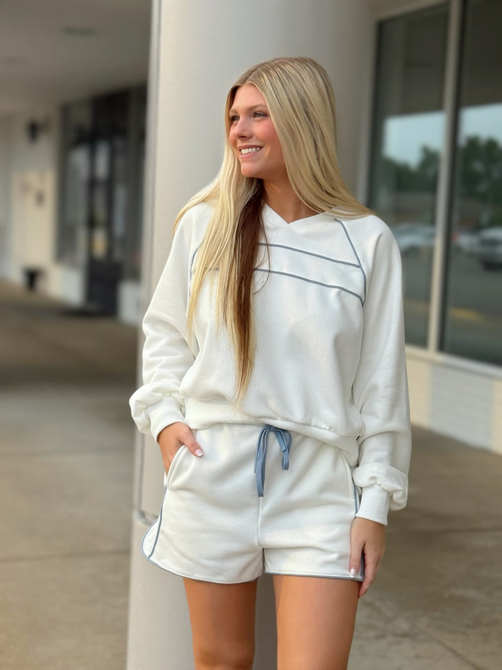 Lyla Piped Lounge Shorts