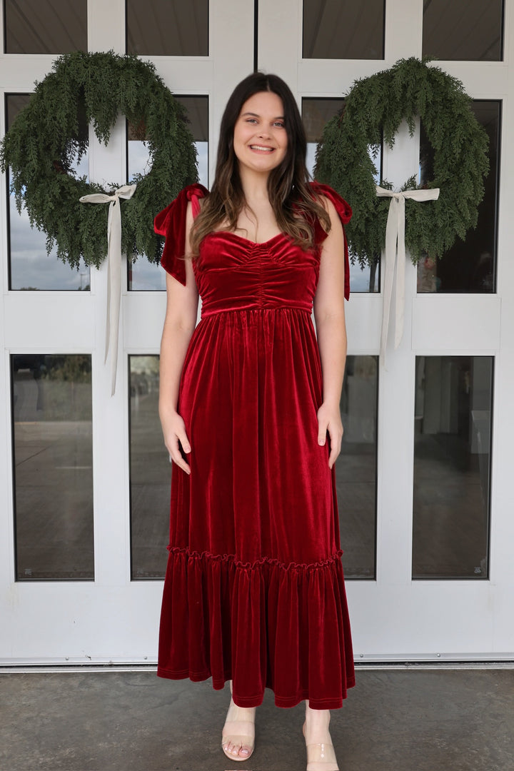 Olivia Velvet Maxi Dress-(FINAL SALE)