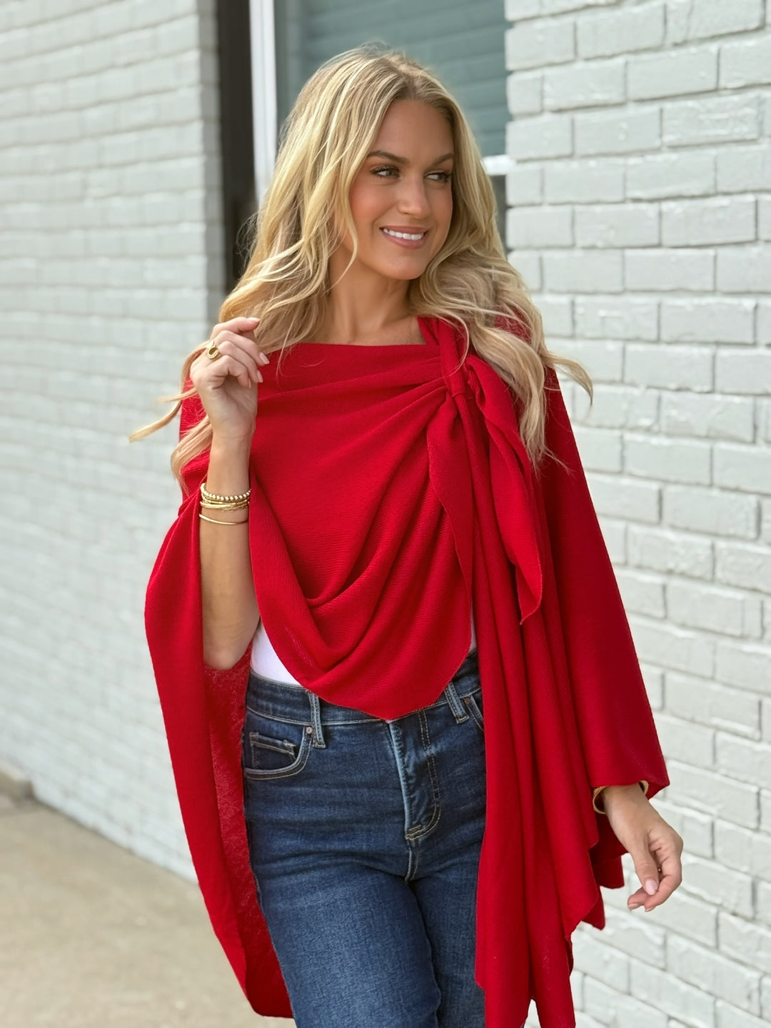 Kiara Pull Thru Wrap- Red
