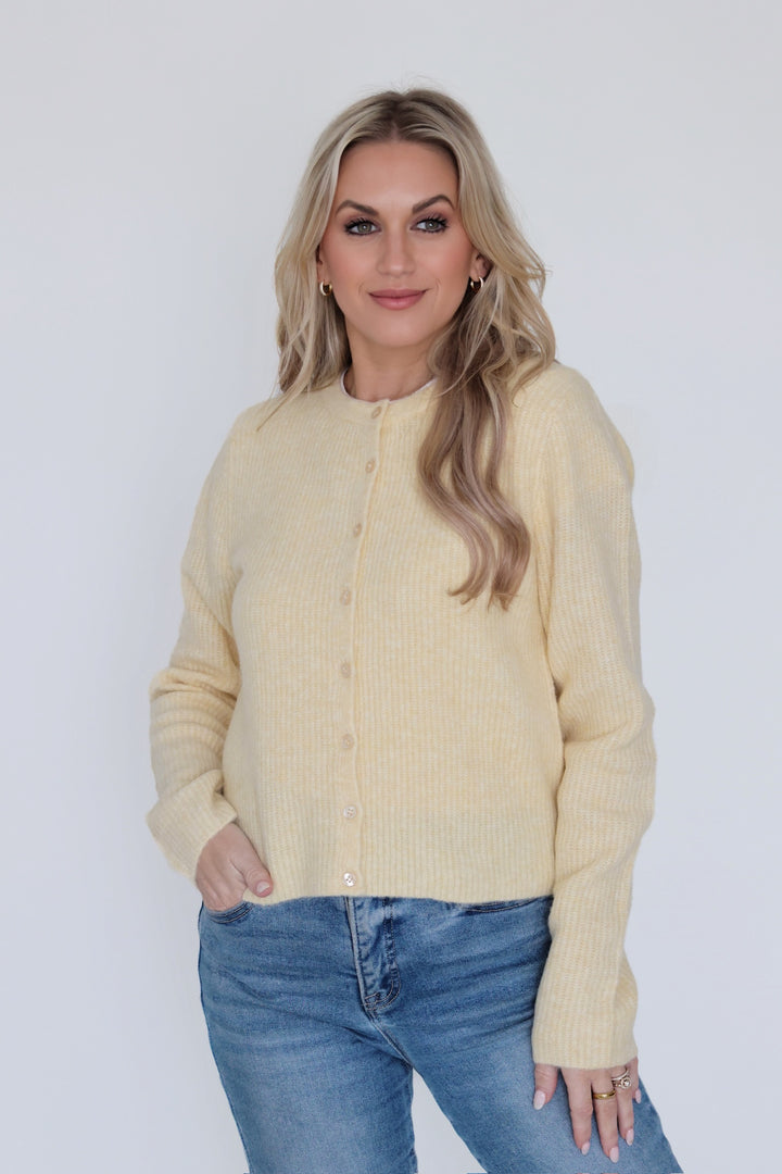 Medina Cardigan- Custard