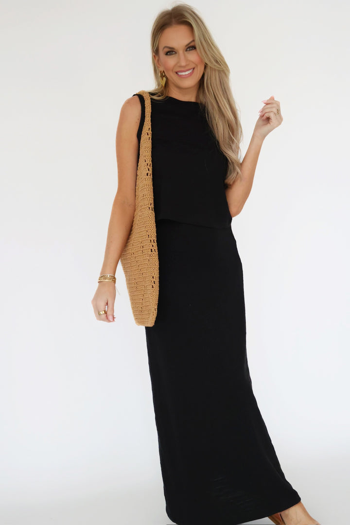 Sloane Textured Top - Black(final sale)