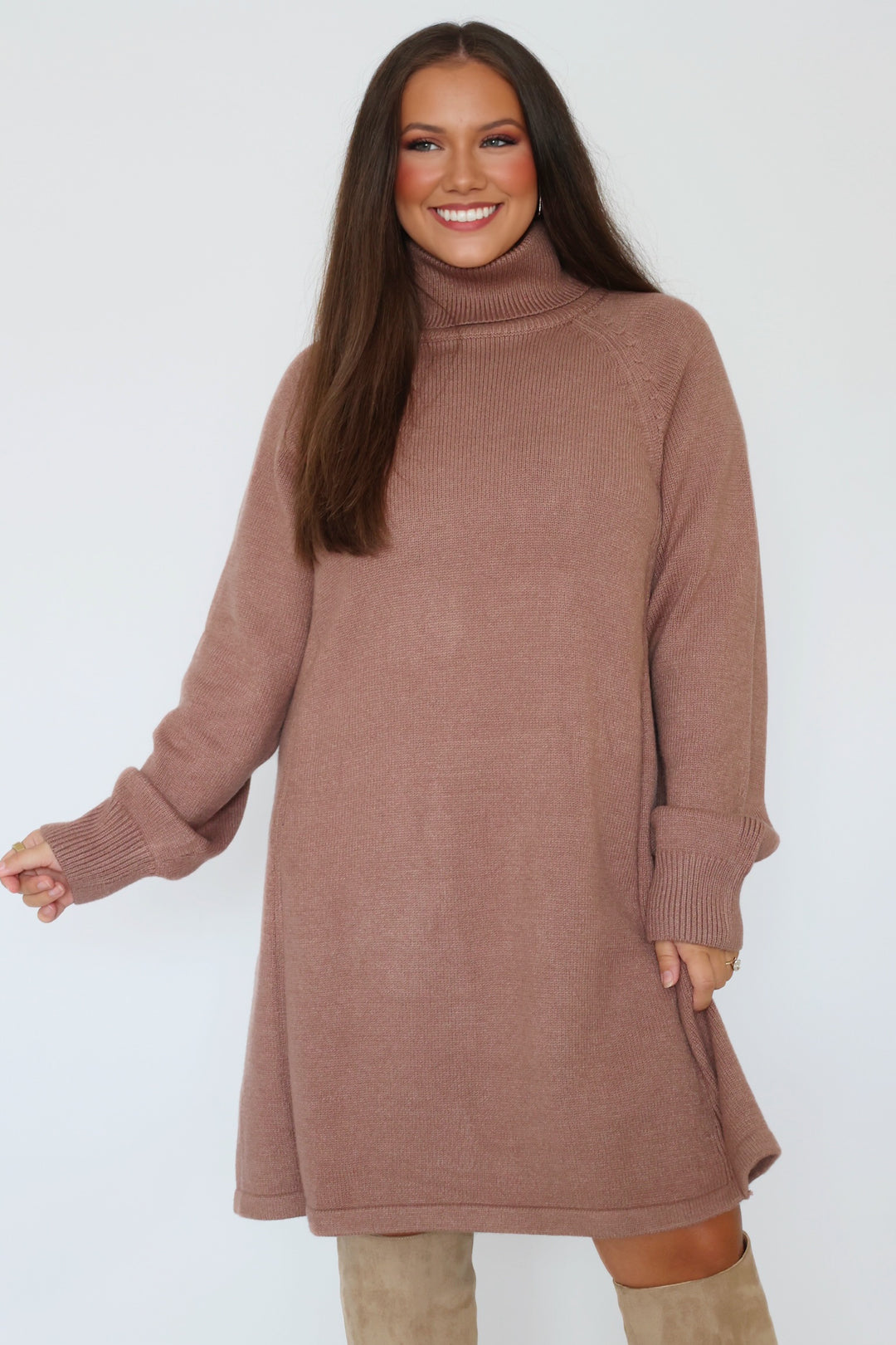 Celia Turtleneck Sweater Dress (FINIAL SALE)