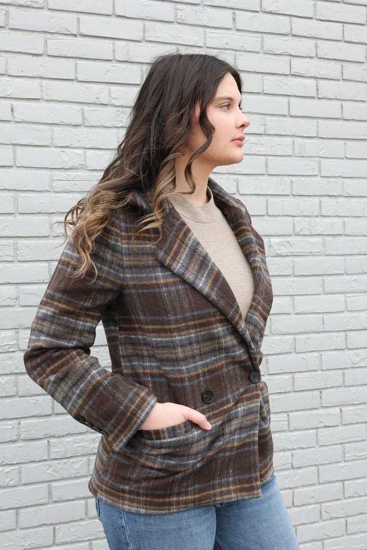 Kathalina Plaid Blazer-(FINAL SALE)
