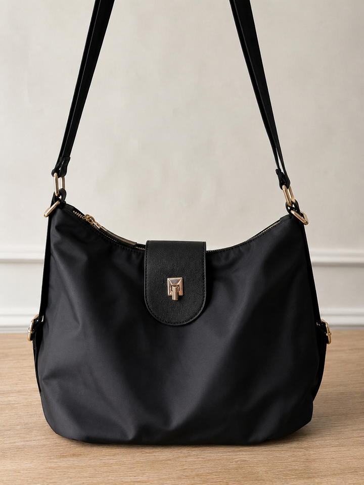 Zahra Nylon Bag- Black