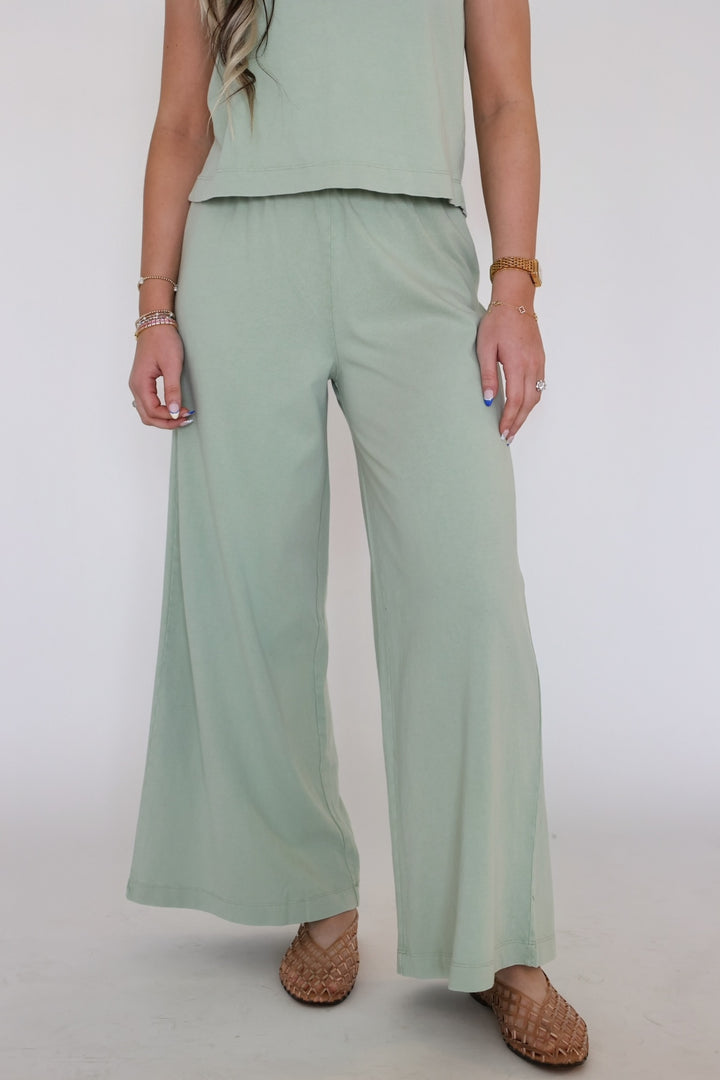 Scout Jersey Crop Pant- Crystal Green
