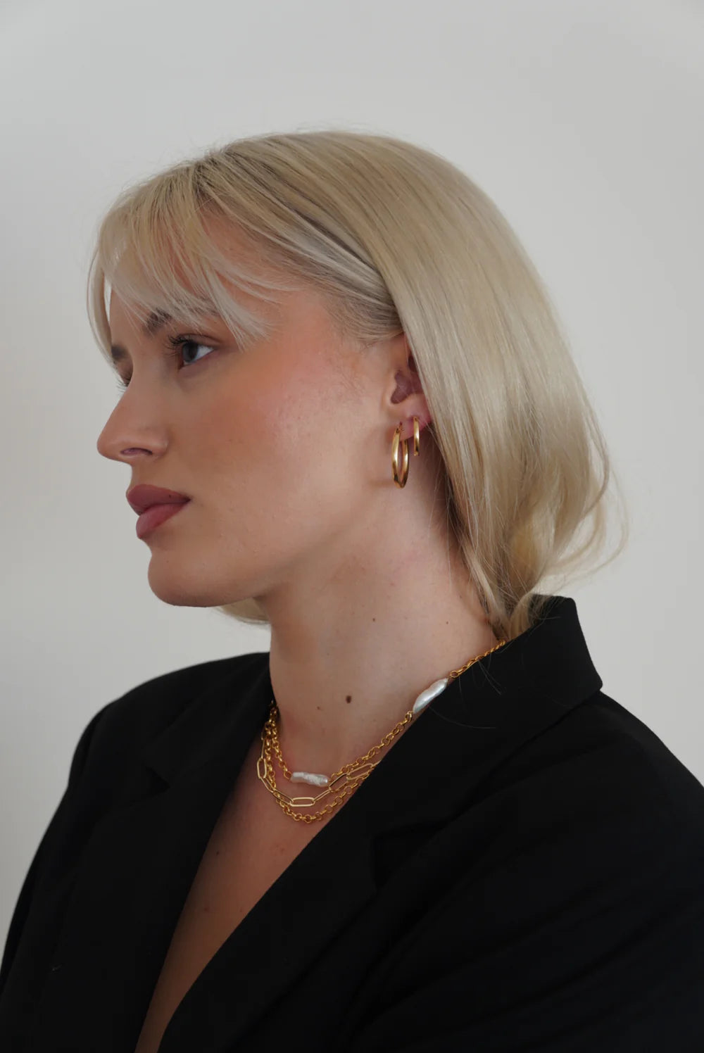 Medium Hinge Hoops- Gold Filled