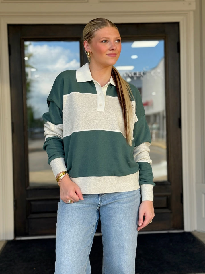 Study Break Polo Sweatshirt