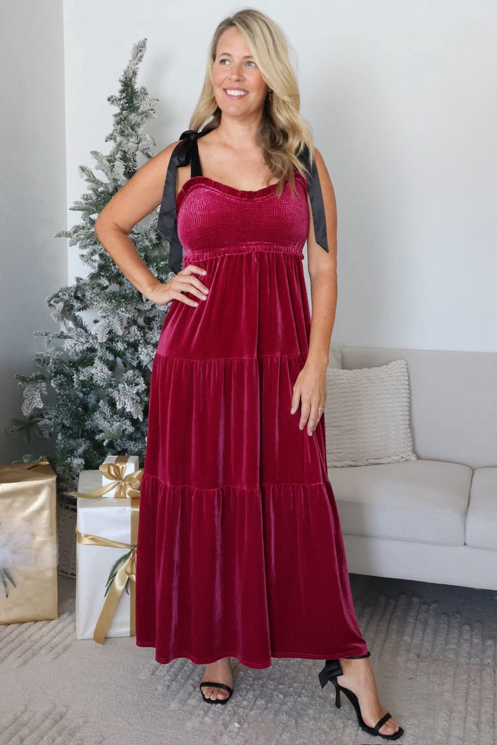 Sunder Velvet Dress-(FINAL SALE)