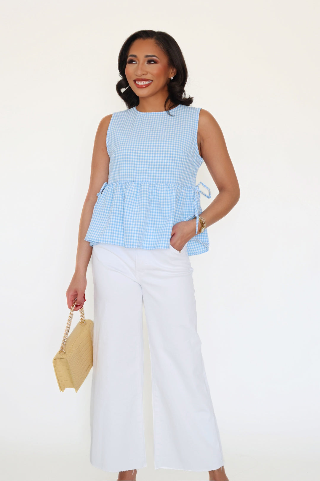 Liza Gingham Top