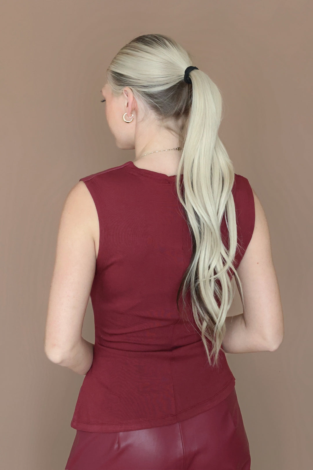 Shaunee Leather Top-(FINAL SALE)