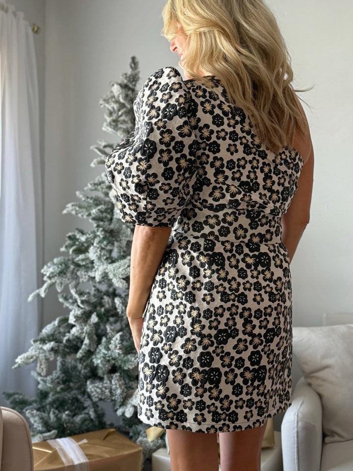 Nicole One Shoulder Dress-(FINAL SALE)